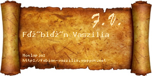 Fábián Vaszilia névjegykártya